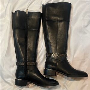 Calvin Klein Daphny Black Over the Knee Boots